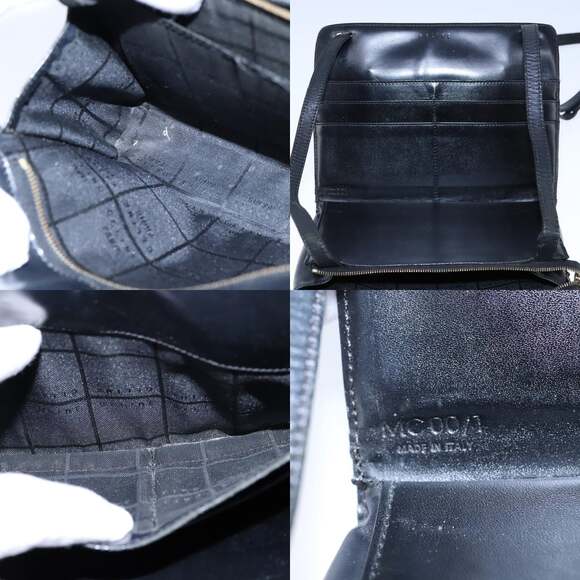 CELINE Macadam Canvas Shoulder Bag Pvc Leather Black - Picture 12 of 12